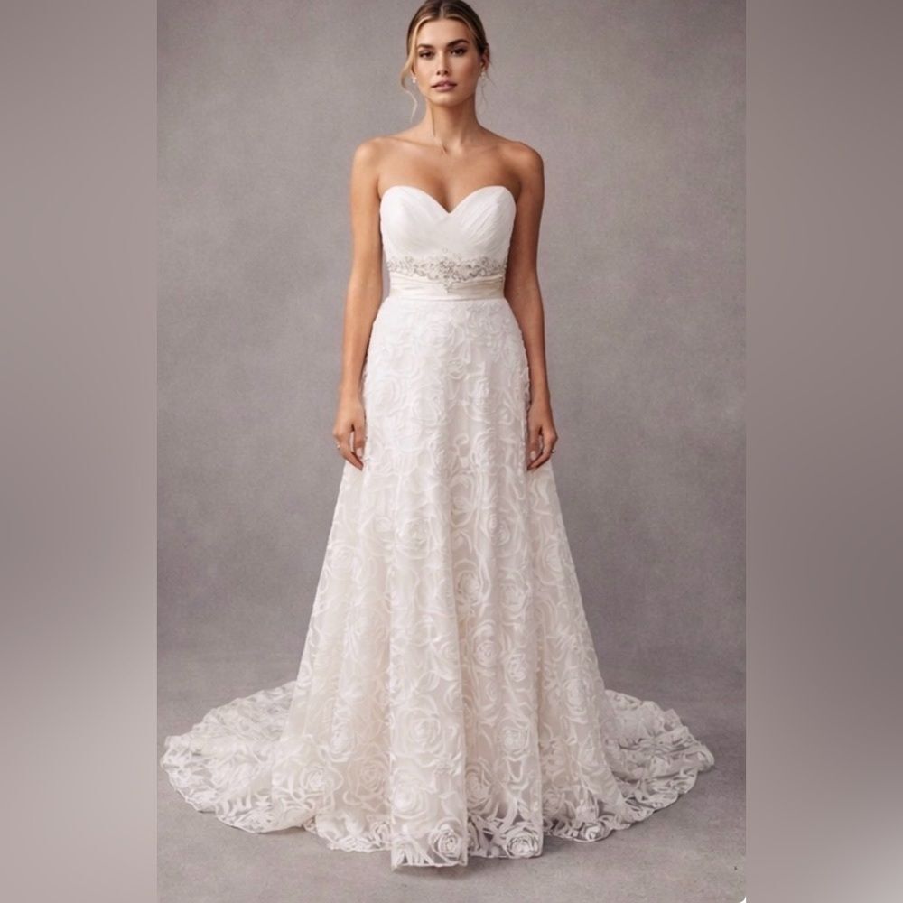 Perfect Casablanca Bridal Ivory Gown Princess Strapless Wedding Dress 8